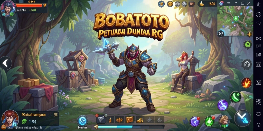 Tampilan gameplay seru dalam BOBATOTO dengan aksi RPG yang menantang.