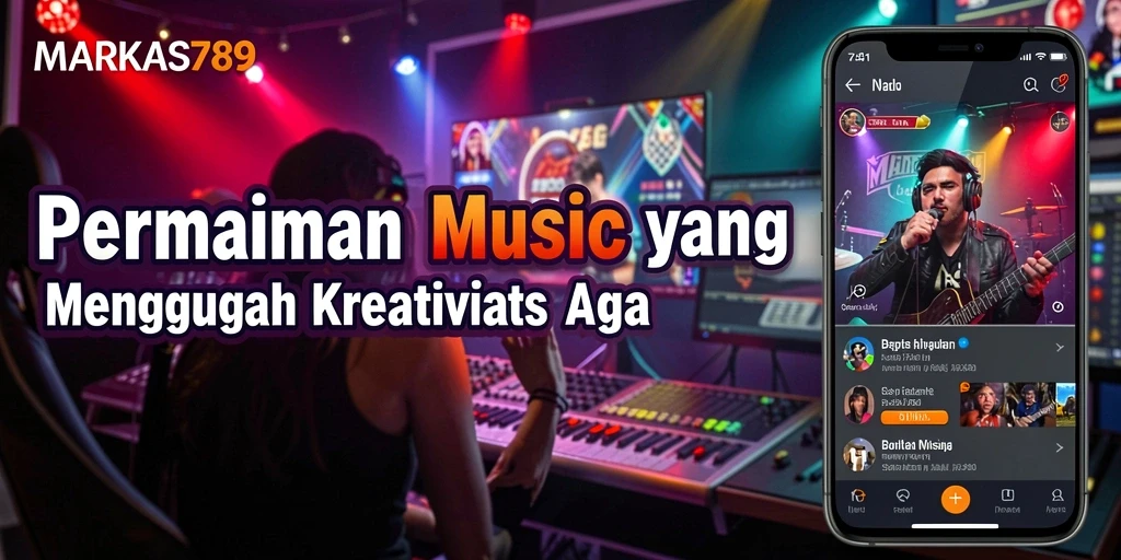 Tampilan gameplay <strong>MARKAS789</strong> yang menarik dan interaktif dalam dunia musik.