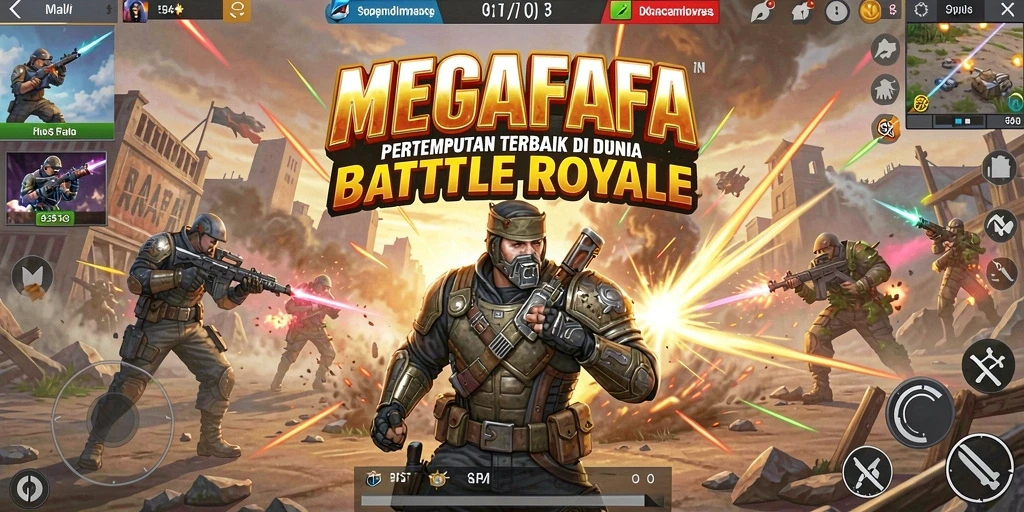 Gameplay seru di arena pertempuran MEGAFAFA